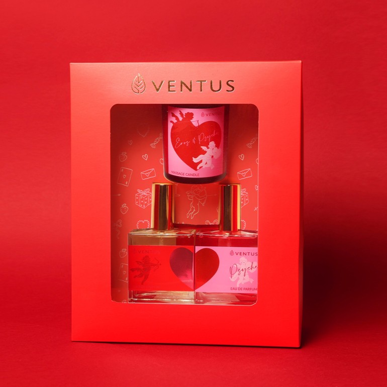 Луксозен комплект Ventus Eros & Psyche 2бр. тоалетна вода, масажна свещ от Master Imperia