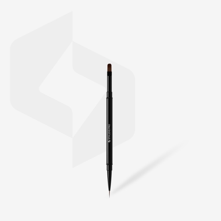 Двустранна четка за декорация и гел STALEKS EXPERT 10/11 mm